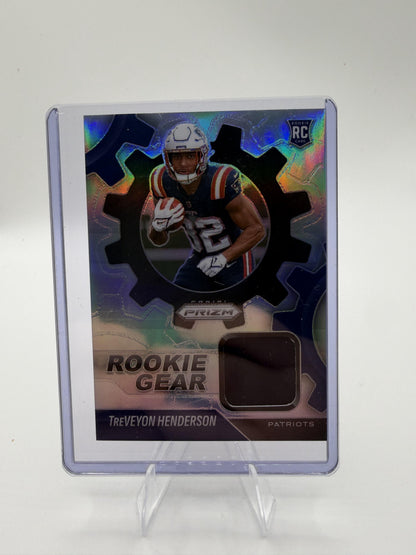 2025 Panini Prizm TreVeyon Henderson Rookie Gear Relic Card #RGR-THE Patriots