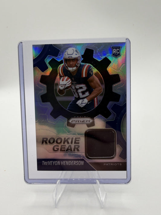 2025 Panini Prizm TreVeyon Henderson Rookie Gear Relic Card #RGR-THE Patriots