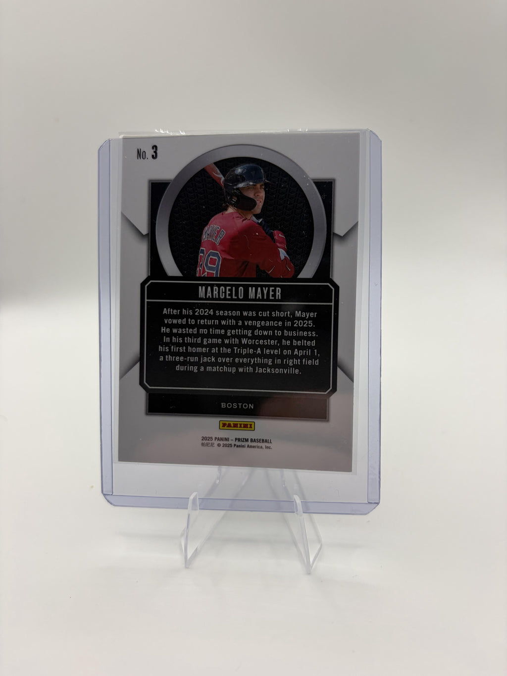 2025 Panini Prizm Marcelo Mayer Talisman Insert Card #3 Red Sox