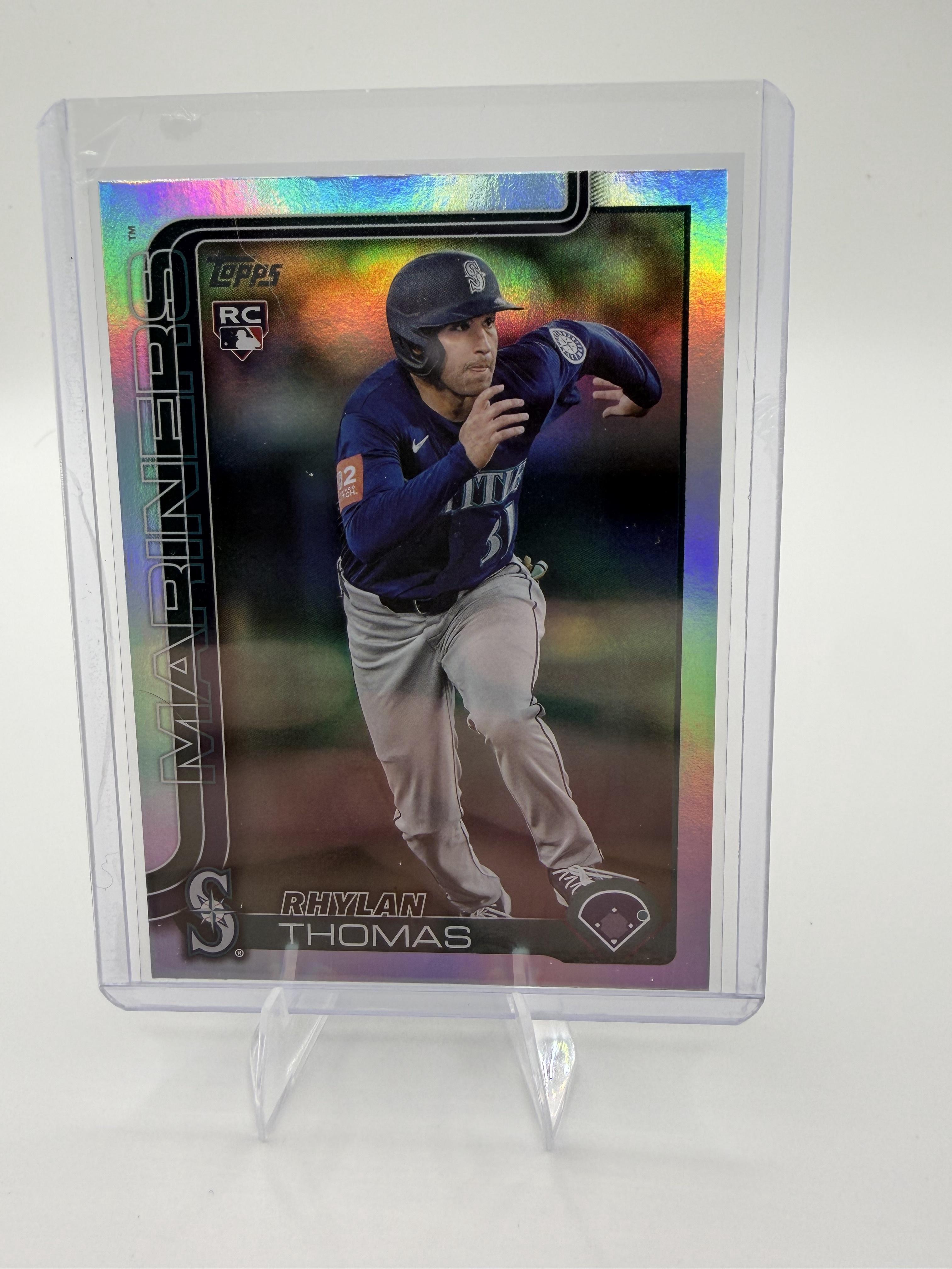 2025 Topps Update Rhylan Thomas RC Card #US196 Silver Foil Parallel Mariners