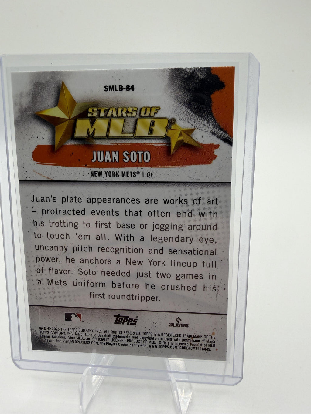 2025 Topps Update Juan Soto Stars of MLB Card #SMLB-84 New York Mets Insert