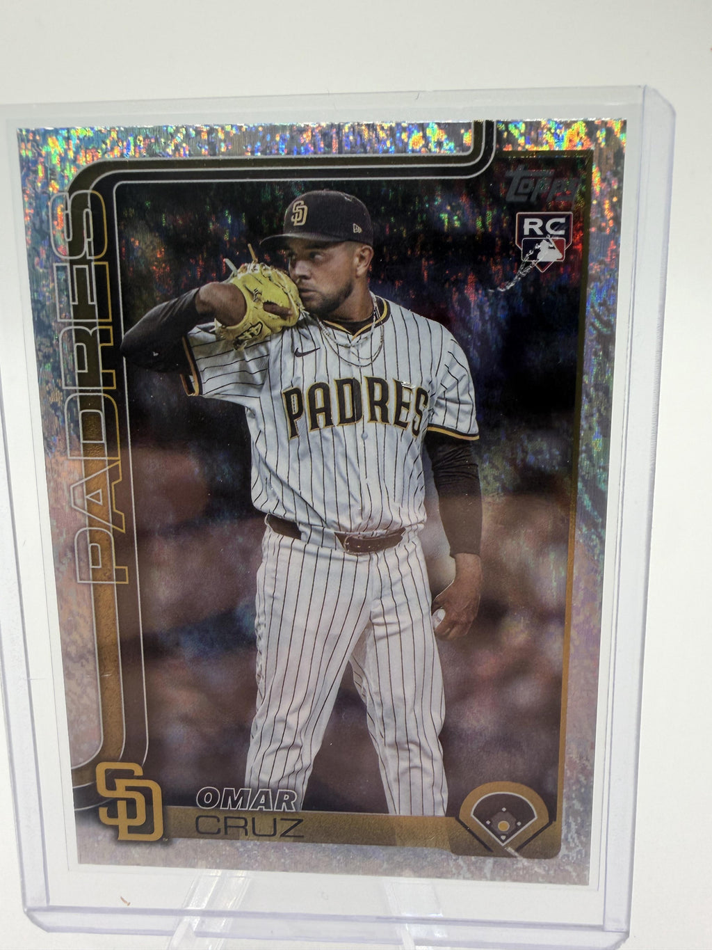 2025 Topps Update Omar Cruz RC #US90 Silver Crackle Foil San Diego Padres Card