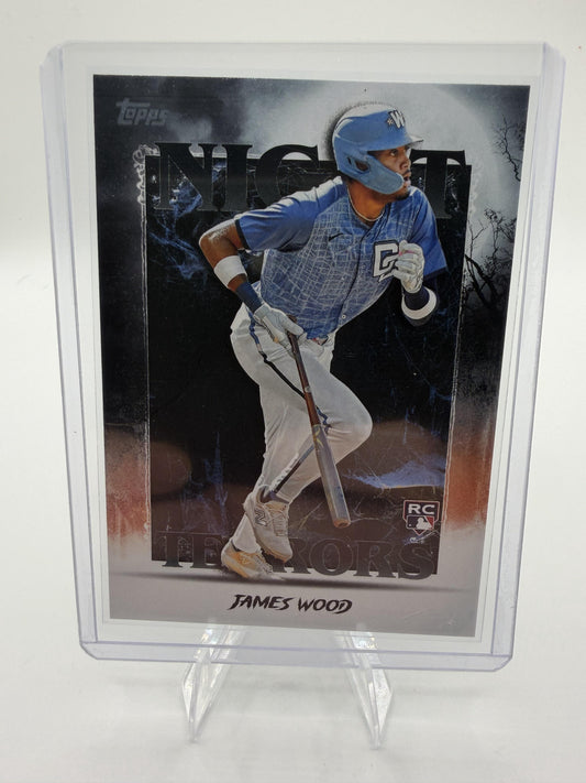 2025 Topps James Wood RC #NT-25 Night Terrors Nationals Baseball Card