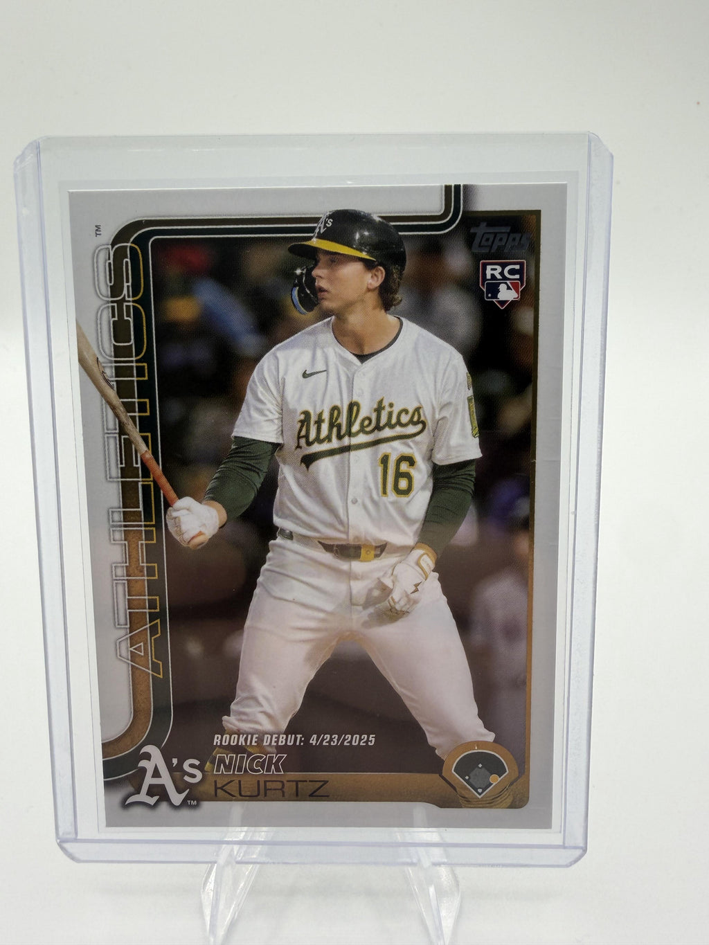 2025 Topps Update Nick Kurtz RC #US197 Rookie Debut Oakland Athletics Card