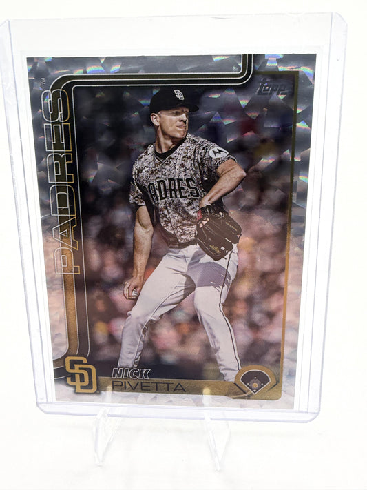 2025 Topps Update Nick Pivetta #US69 Silver Crackle Foil San Diego Padres Card