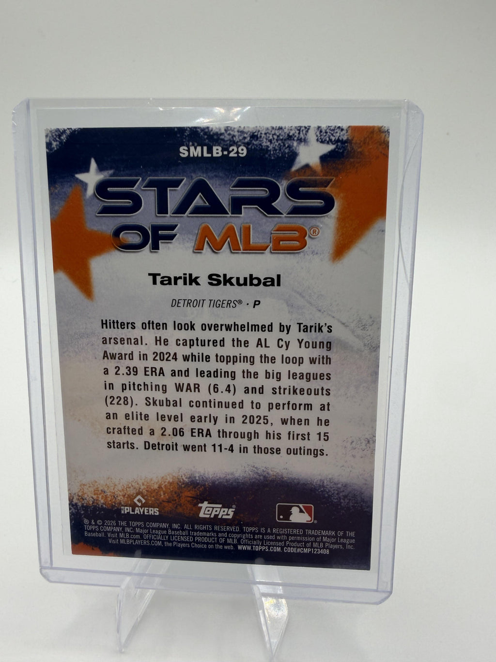2026 Topps Stars of MLB Tarik Skubal #SMLB-29 Detroit Tigers Baseball Card