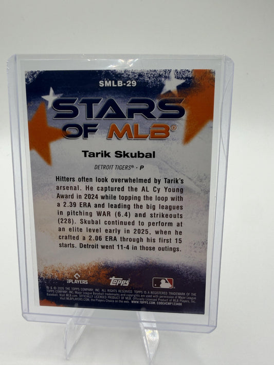 2026 Topps Stars of MLB Tarik Skubal #SMLB-29 Detroit Tigers Baseball Card
