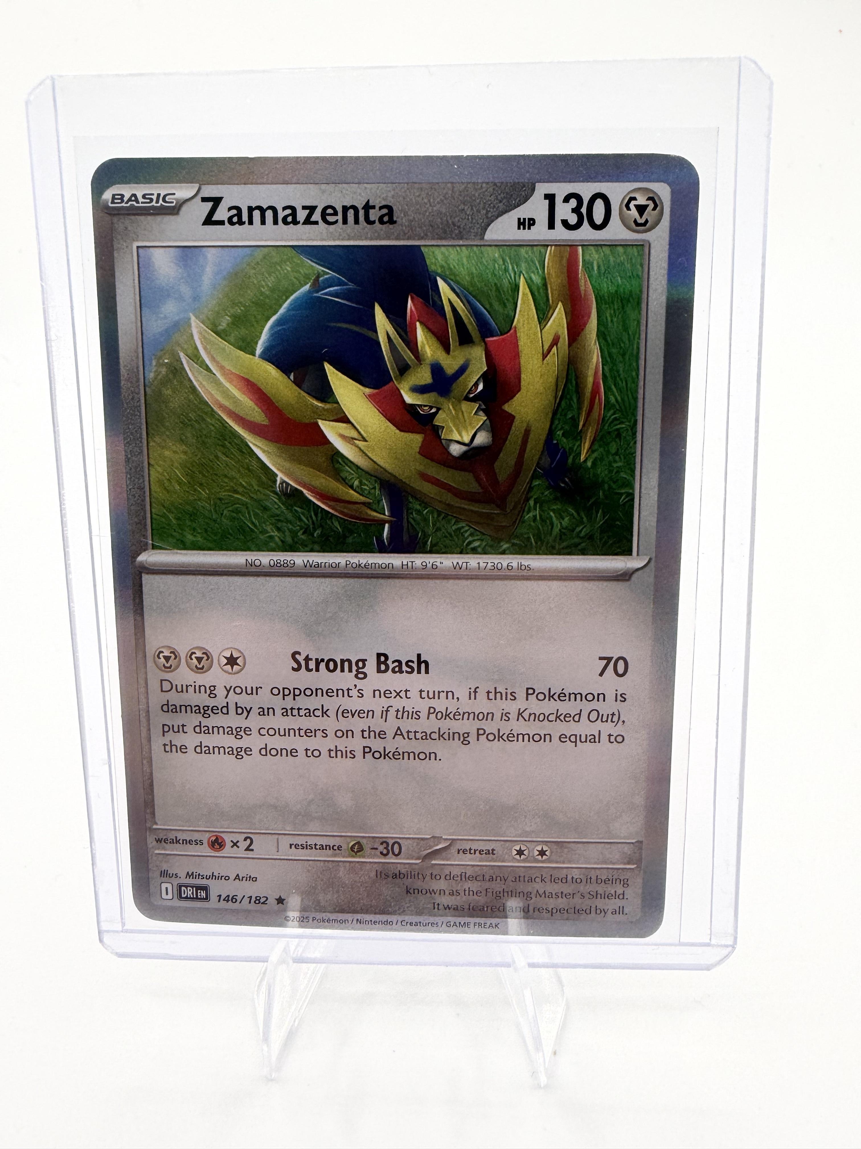 2025 SV10: Destined Rivals Zamazenta 146/182 Rare Pokémon Card  Holo Card