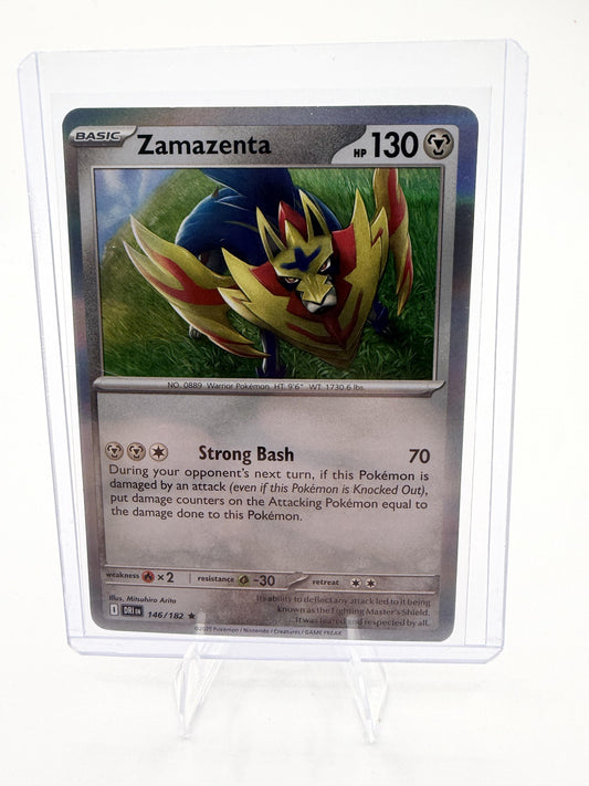 2025 SV10: Destined Rivals Zamazenta 146/182 Rare Pokémon Card  Holo Card