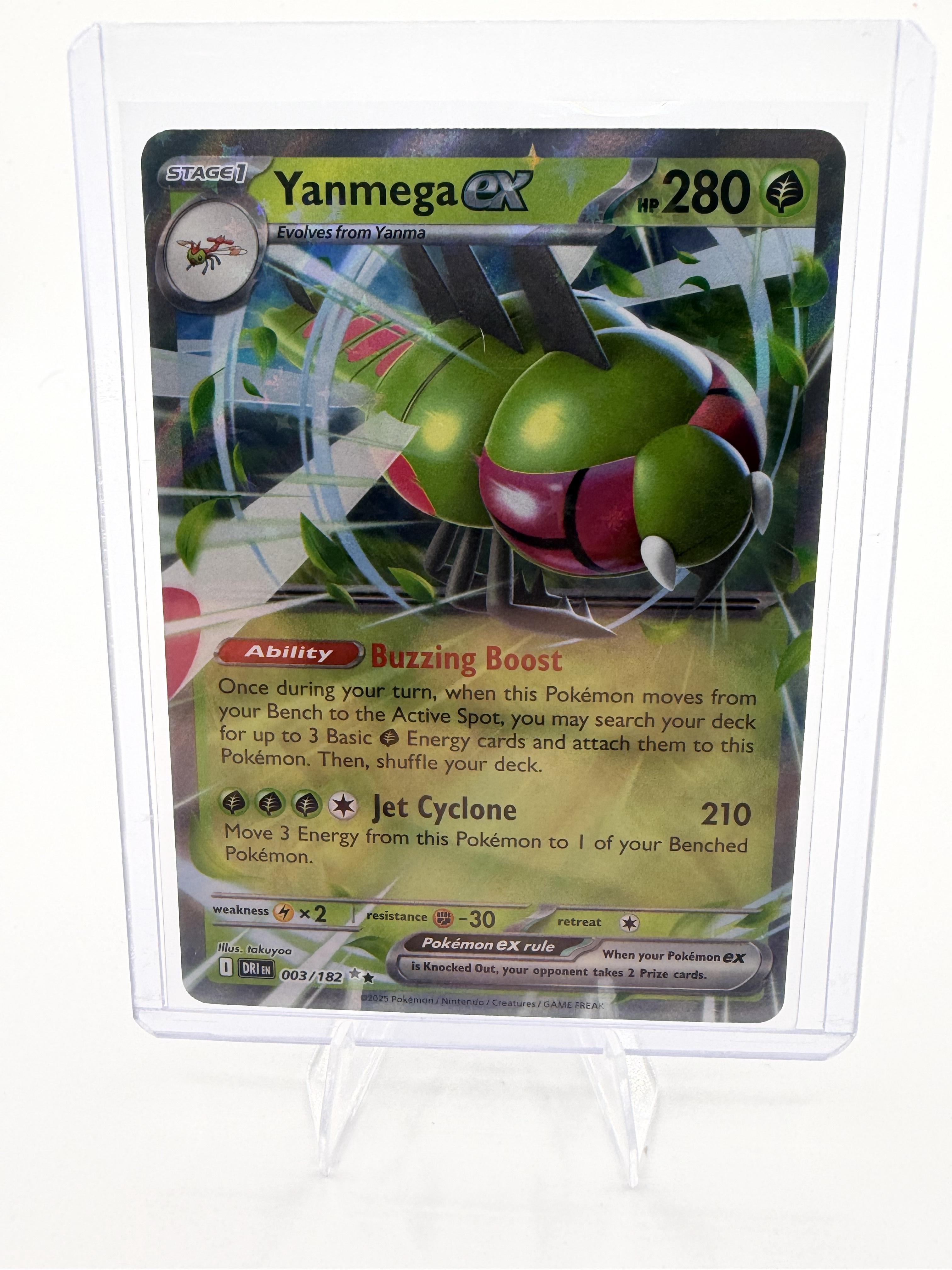 Yanmega ex 003/182 Double Rare Pokémon Card DRN 2025 Mint Card