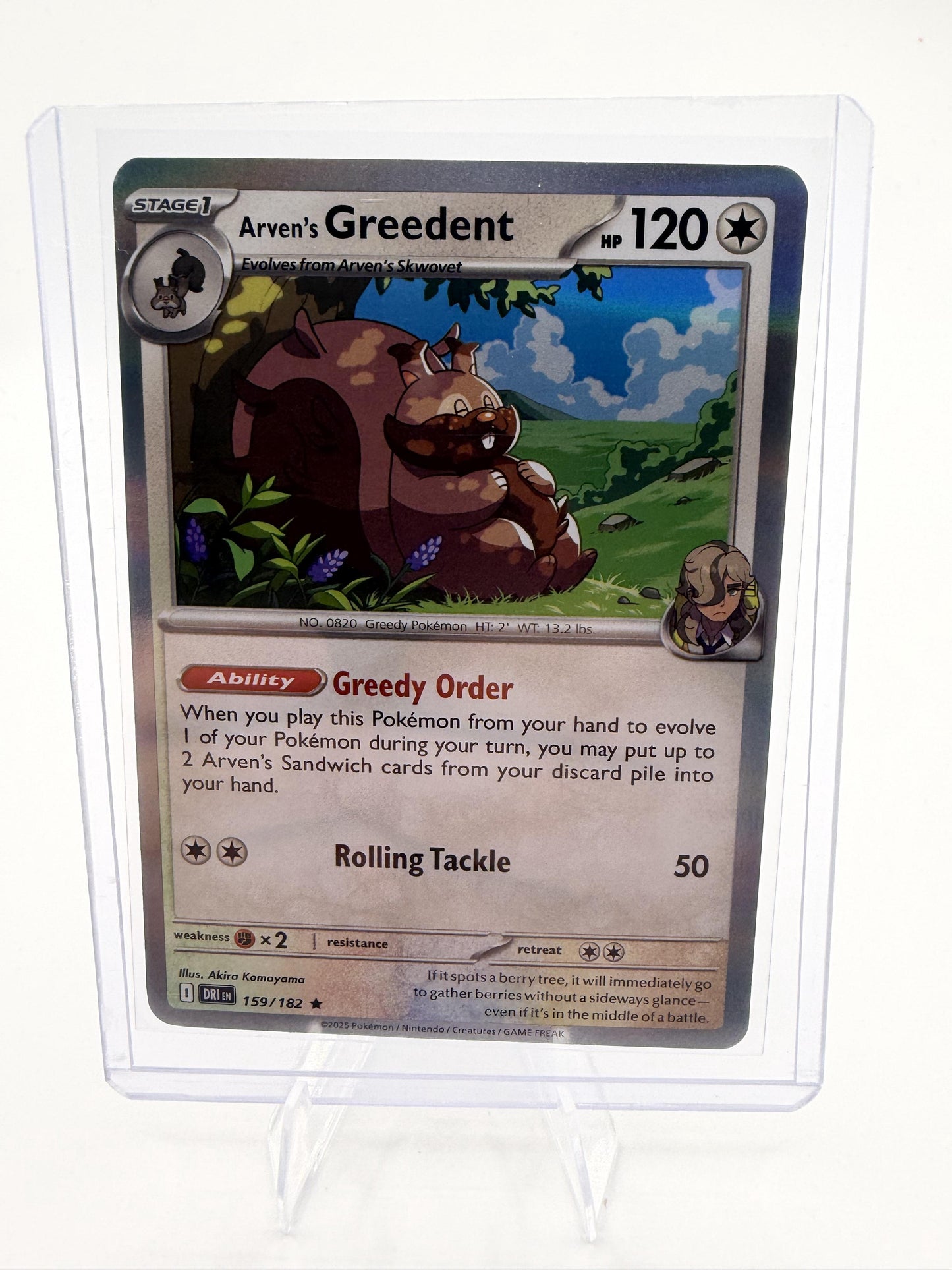 2025 SV10: Destined Rivals Arven's Greedent Card Rare,Holo Rare,Holo