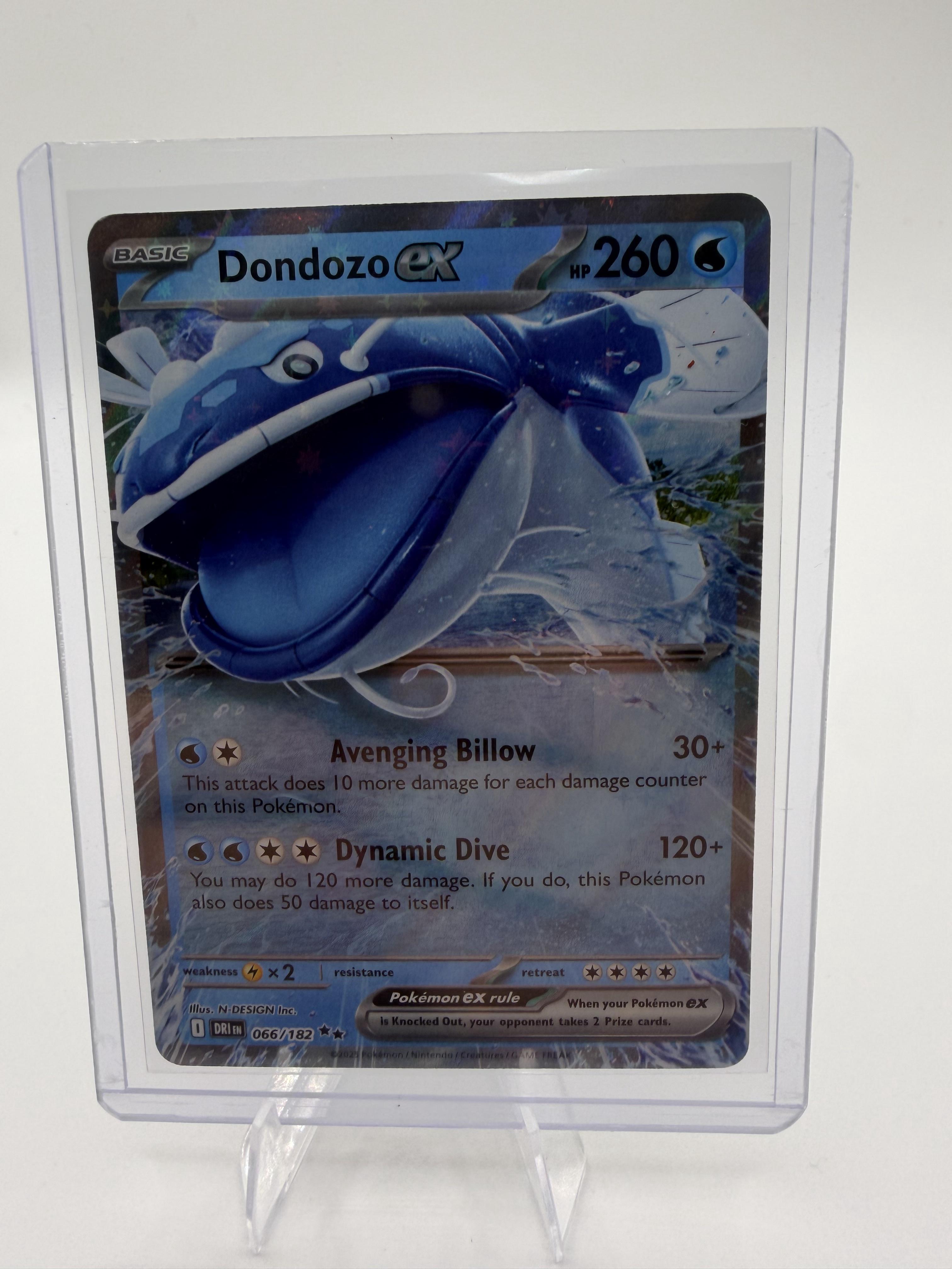 Dondozo ex 066/182 Double Rare Pokémon Card DRN 2025 Mint