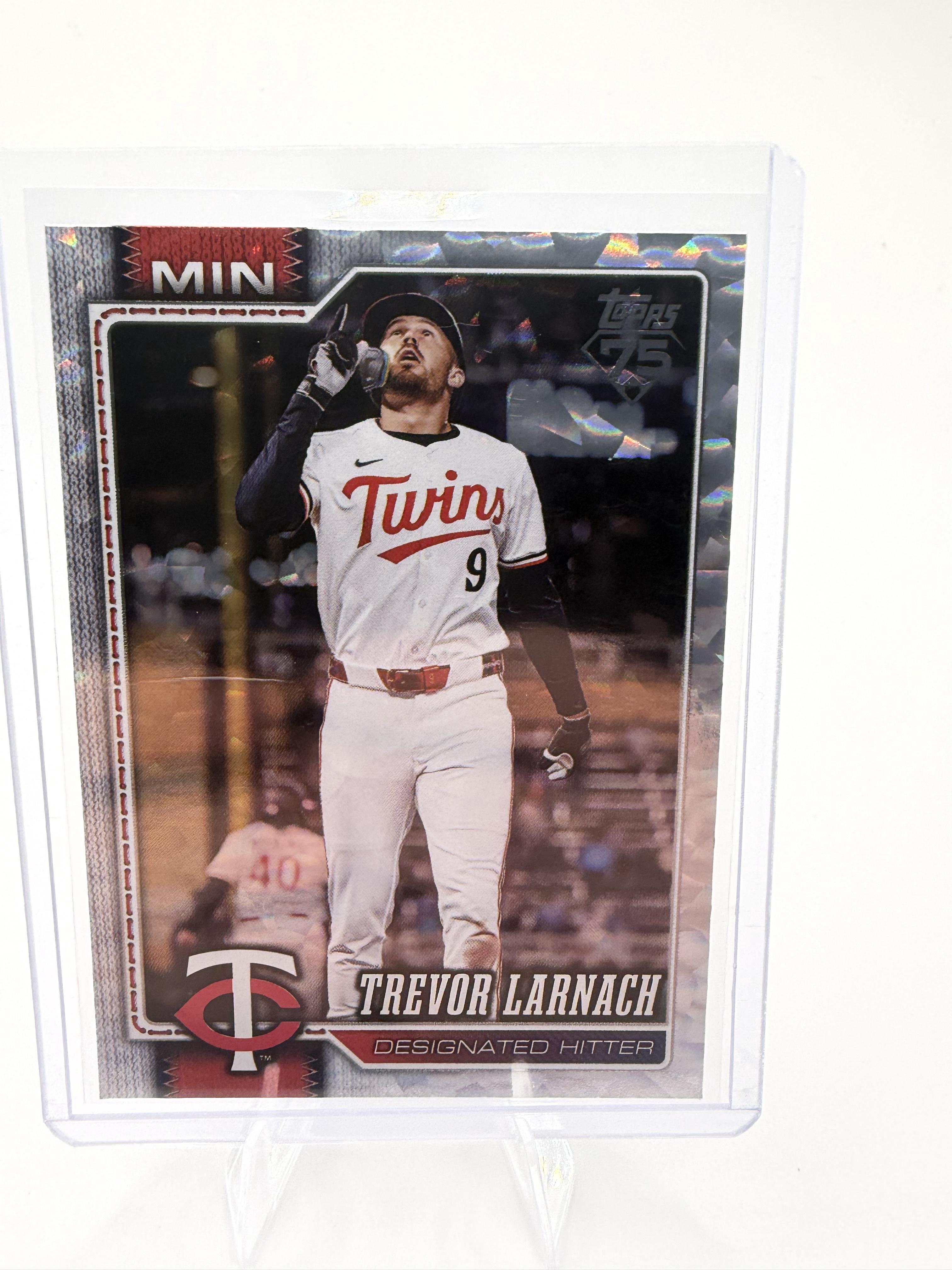 2026 Topps Series 1 Trevor Larnach Card #68 Minnesota Twins Silver Crackle Foil