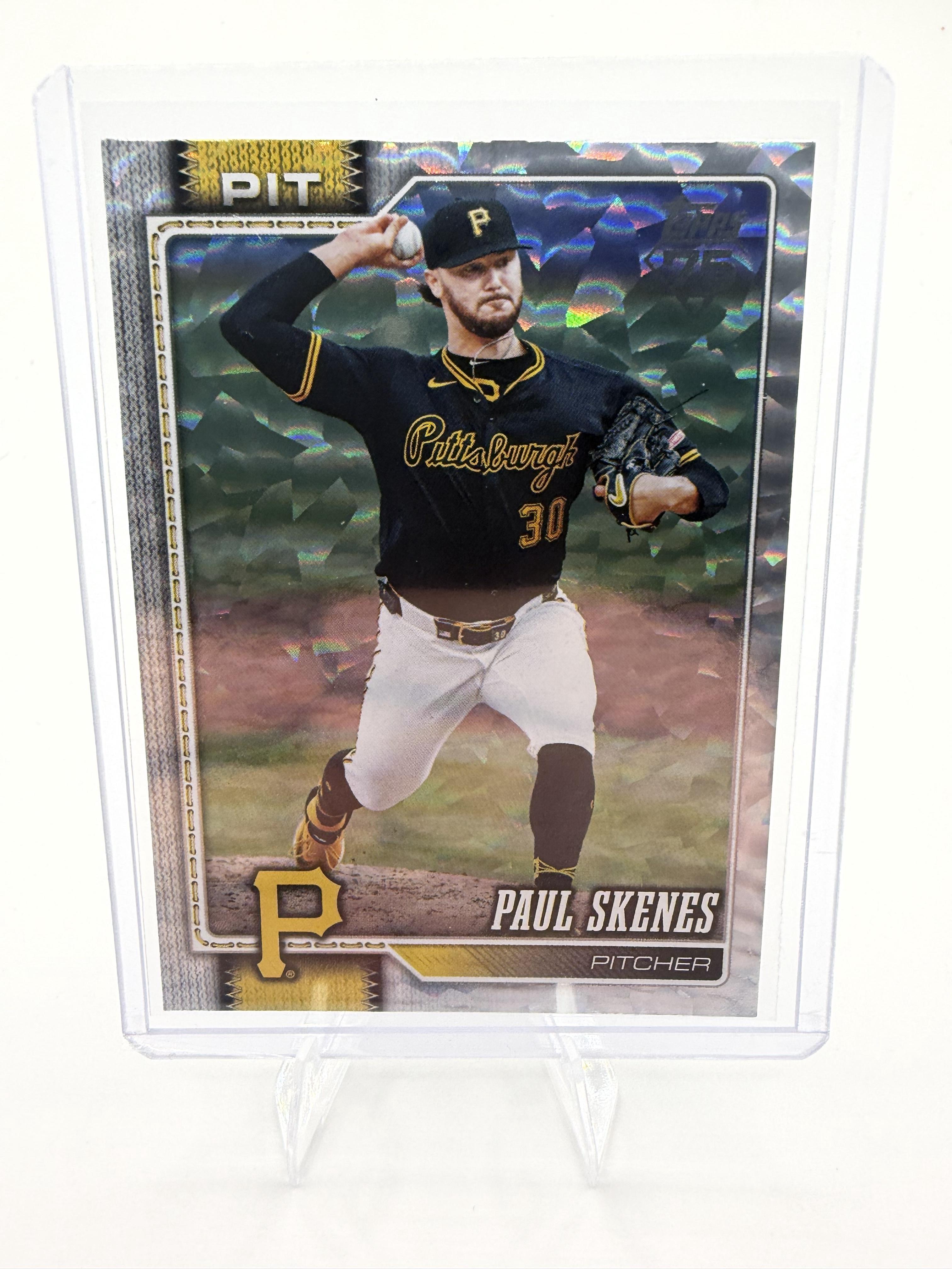 2026 Topps Series 1 Paul Skenes Card #100 Pirates Silver Foilboard Prizm