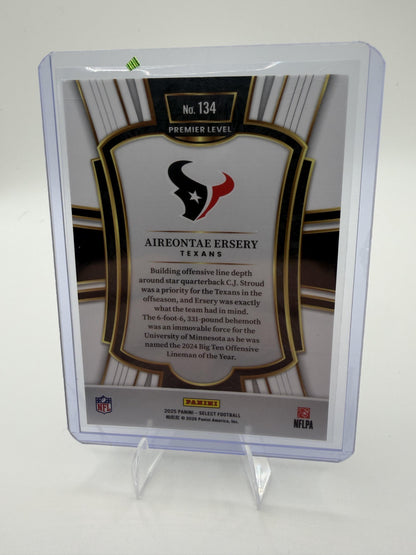2025 Panini Select Aireontae Ersery RC Rookie Card #134 Texans Premier