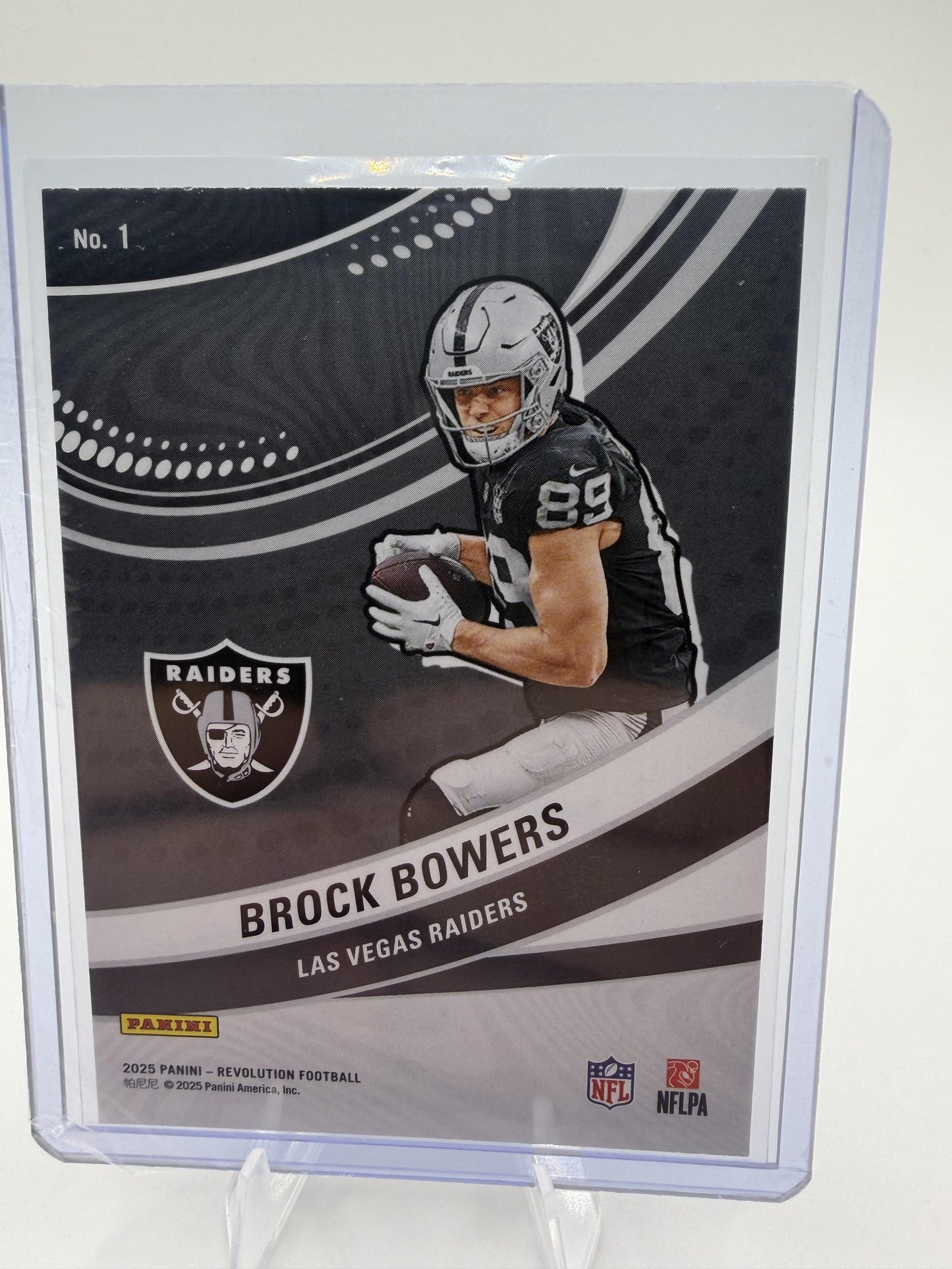 2025 Panini Revolution Brock Bowers Futures Insert Card #1 Raiders