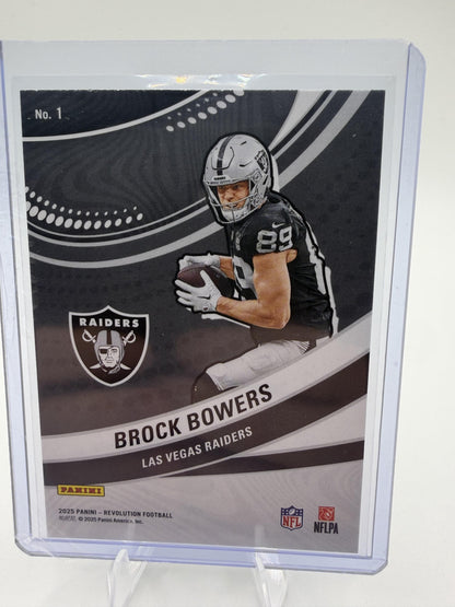 2025 Panini Revolution Brock Bowers Futures Insert Card #1 Raiders