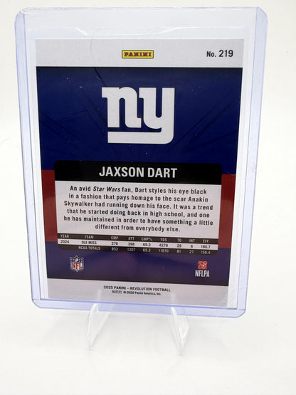2025 Panini Revolution Jaxson Dart RC Rookie Card #219 Giants QB