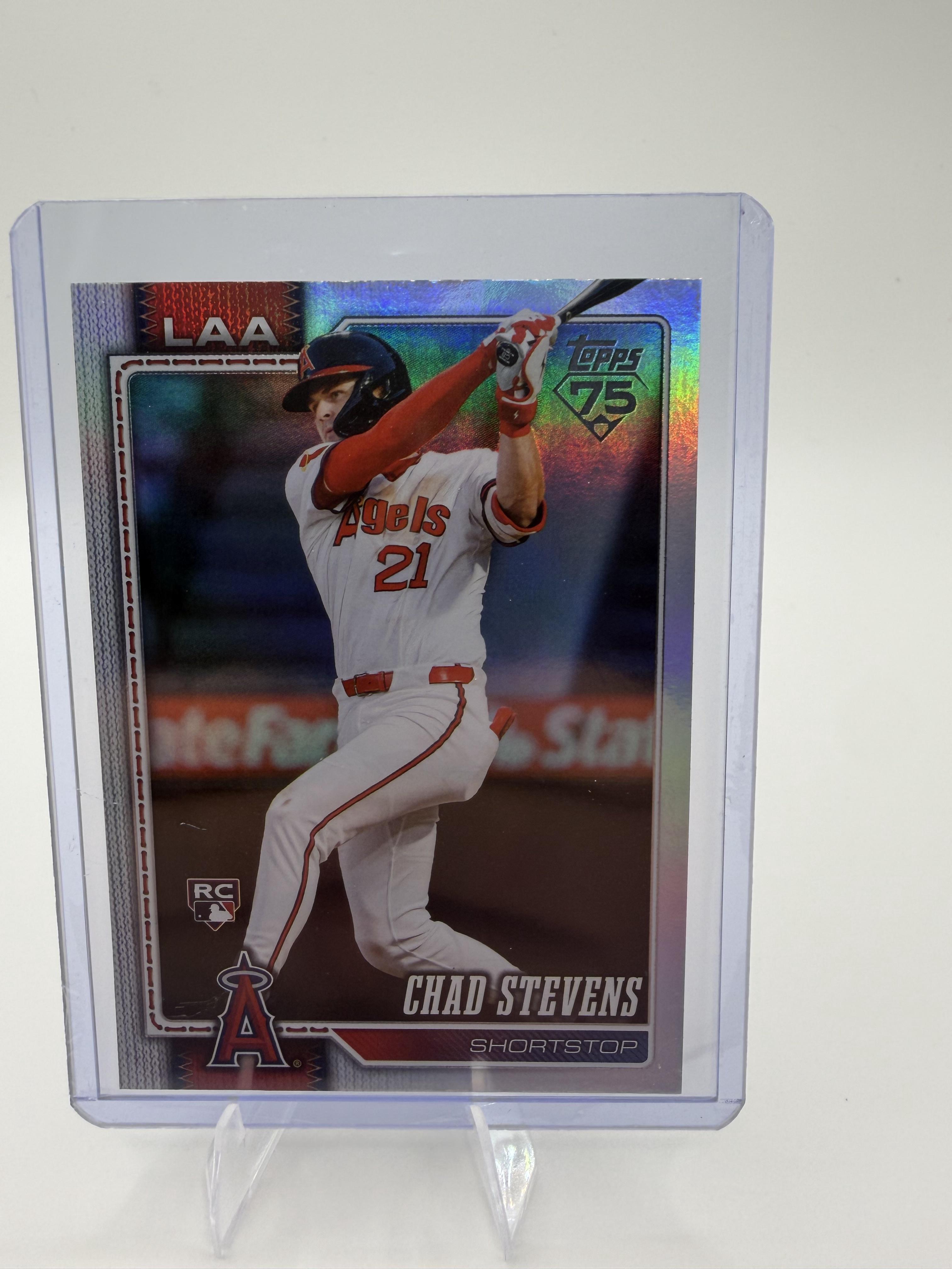 2026 Topps Series 1 Chad Stevens Silver Foil RC Rookie Card #232 Angels