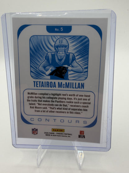2025 Panini Phoenix Tetairoa McMillan Rookie RC Card #5 Contours Panthers