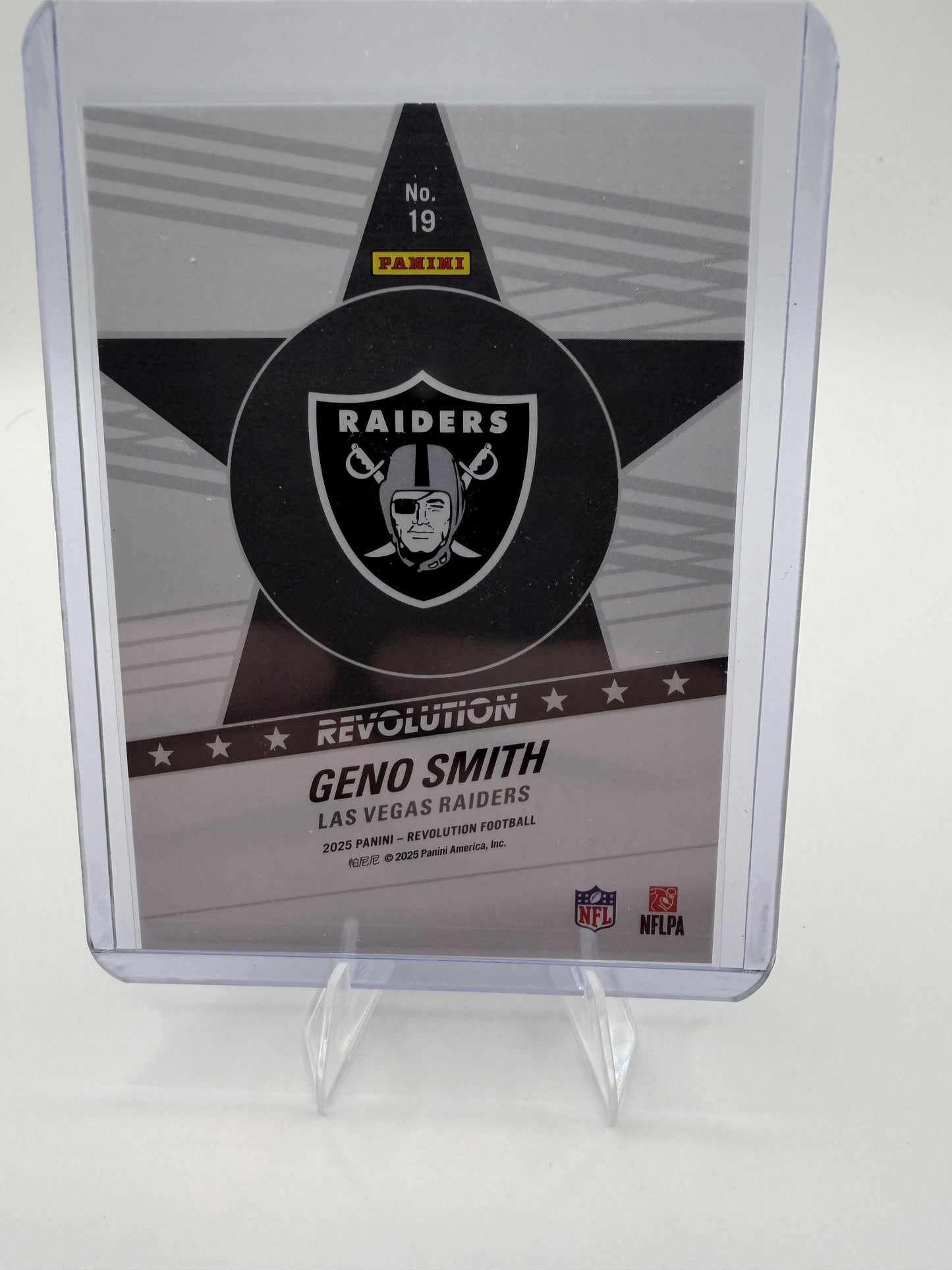 2025 Panini Revolution Geno Smith Star Factor Card #19 Raiders Case Hit SSP