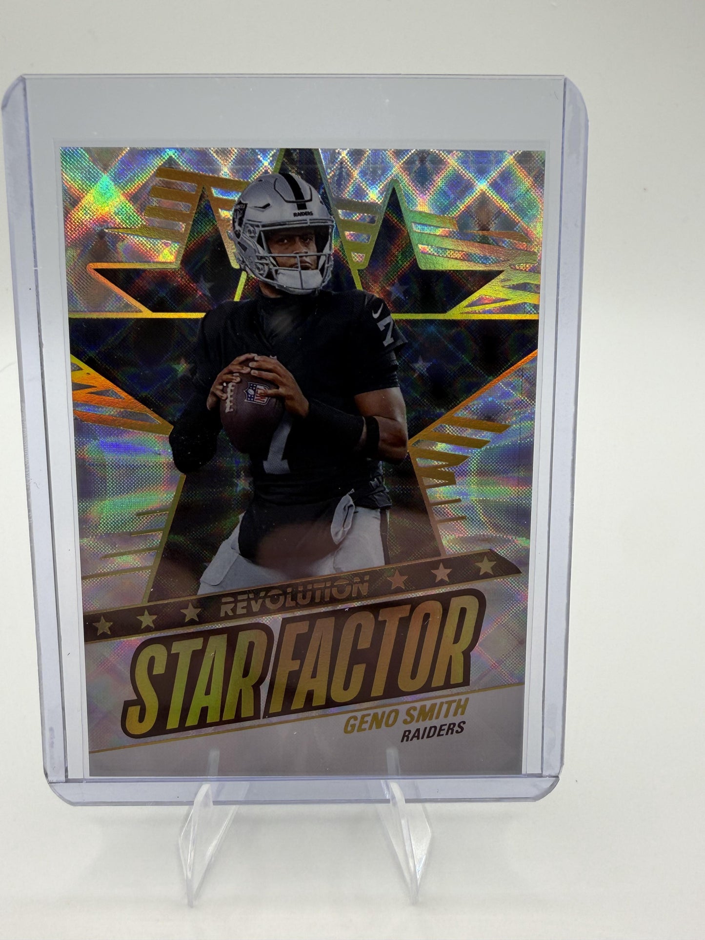 2025 Panini Revolution Geno Smith Star Factor Card #19 Raiders Case Hit SSP