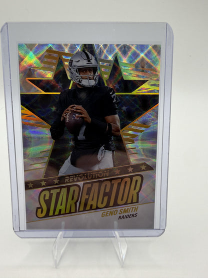 2025 Panini Revolution Geno Smith Star Factor Card #19 Raiders Case Hit SSP