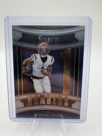2025 Panini Select Ja'Marr Chase Numbers Insert Card #3 Bengals All-Pro