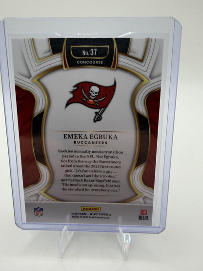 2025 Panini Select Emeka Egbuka Rookie RC Card #37 Buccaneers Concourse