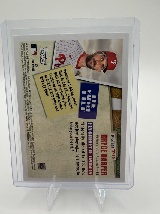 2026 Topps Series 1 Bryce Harper Profiles Card #TP-19 Phillies Griffey