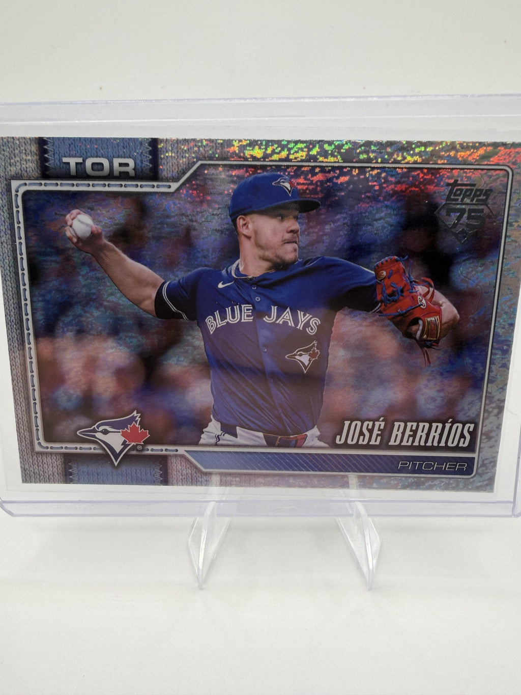 2026 Topps Series 1 Jose Berrios Card #272 Sandglitter Parallel Blue Jays