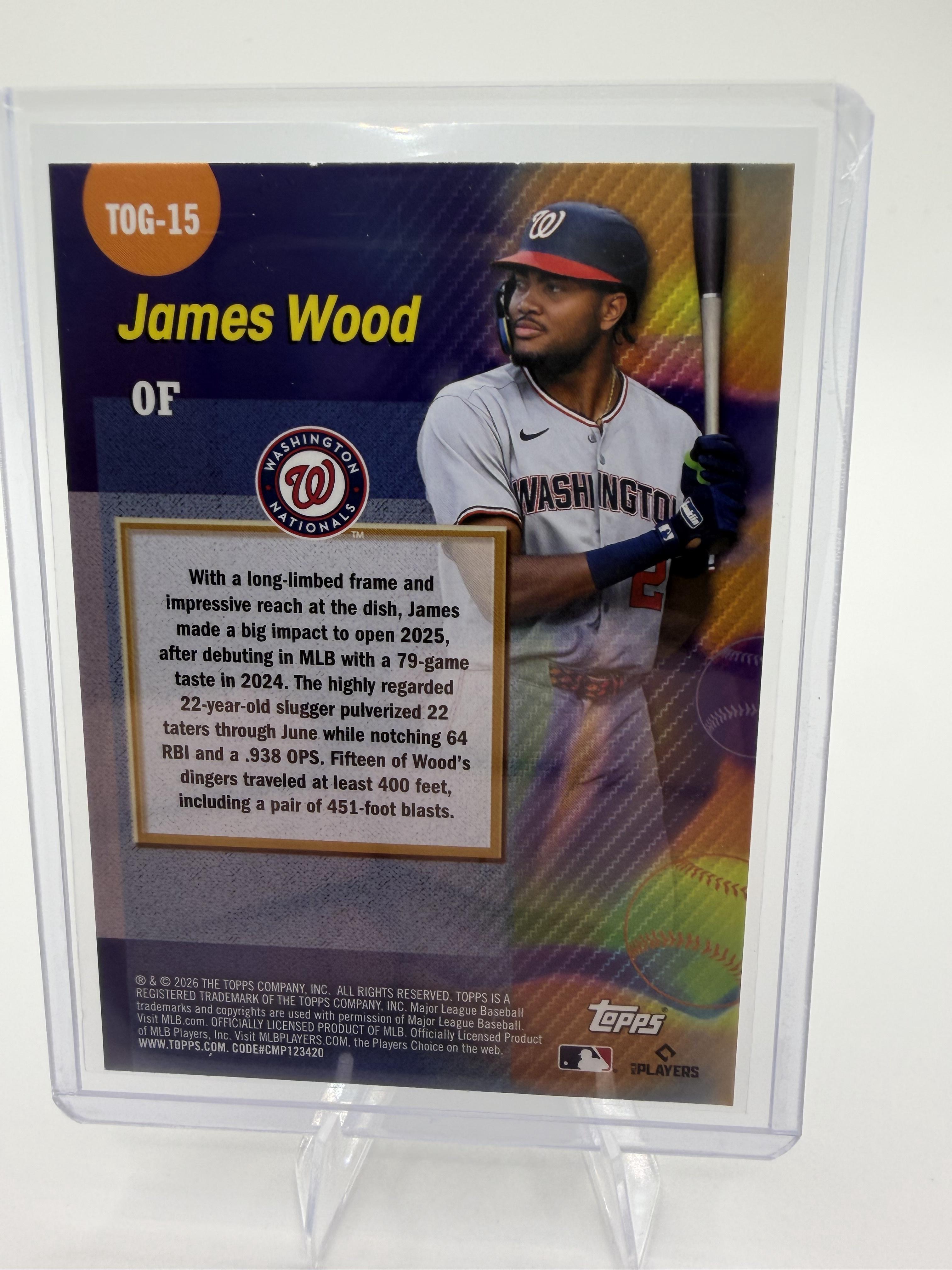 2026 Topps James Wood Card Titans of the Game