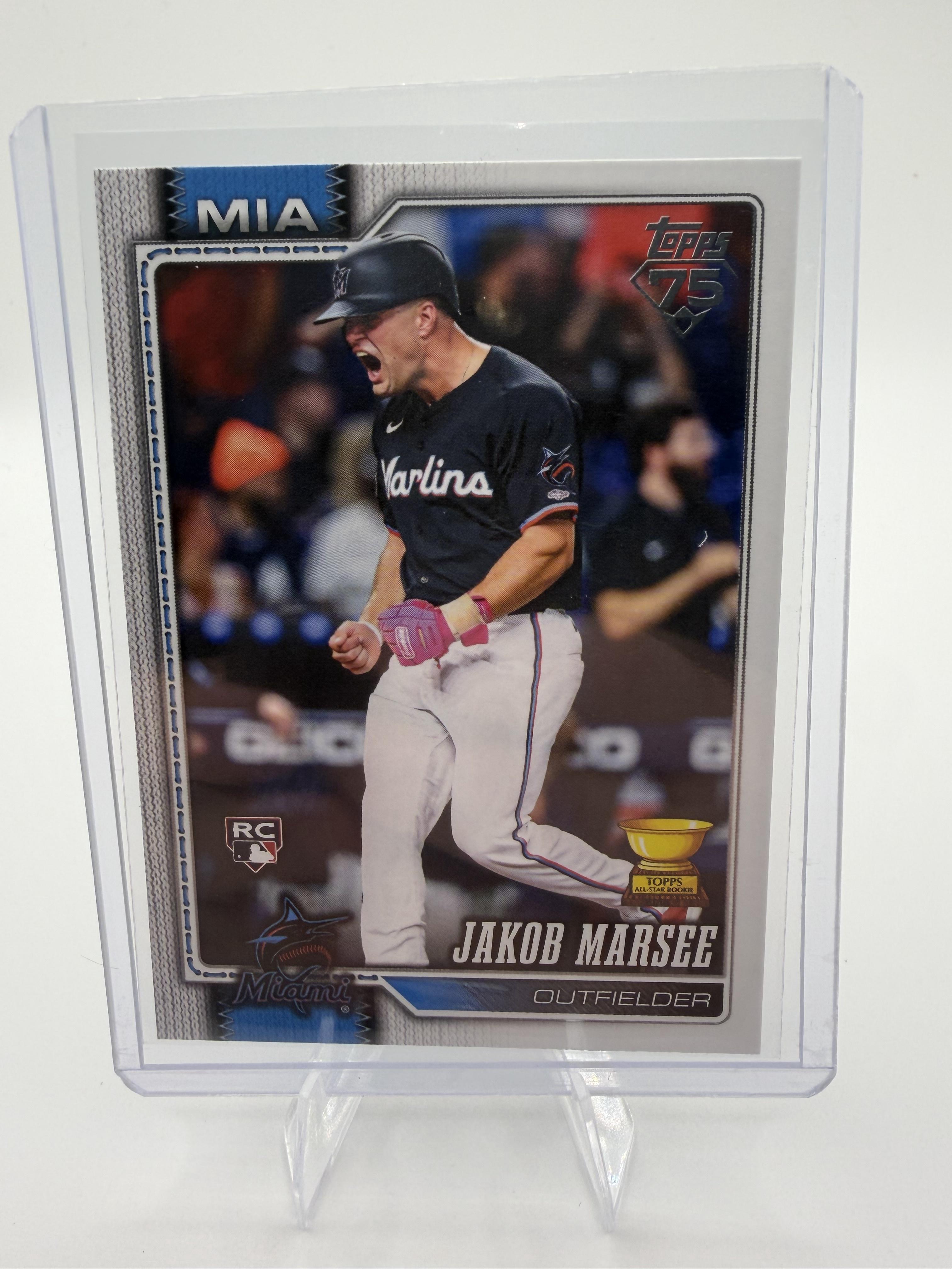 2026 Topps Series 1 Jakob Marsee RC Card #37 Marlins All-Star Rookie Cup