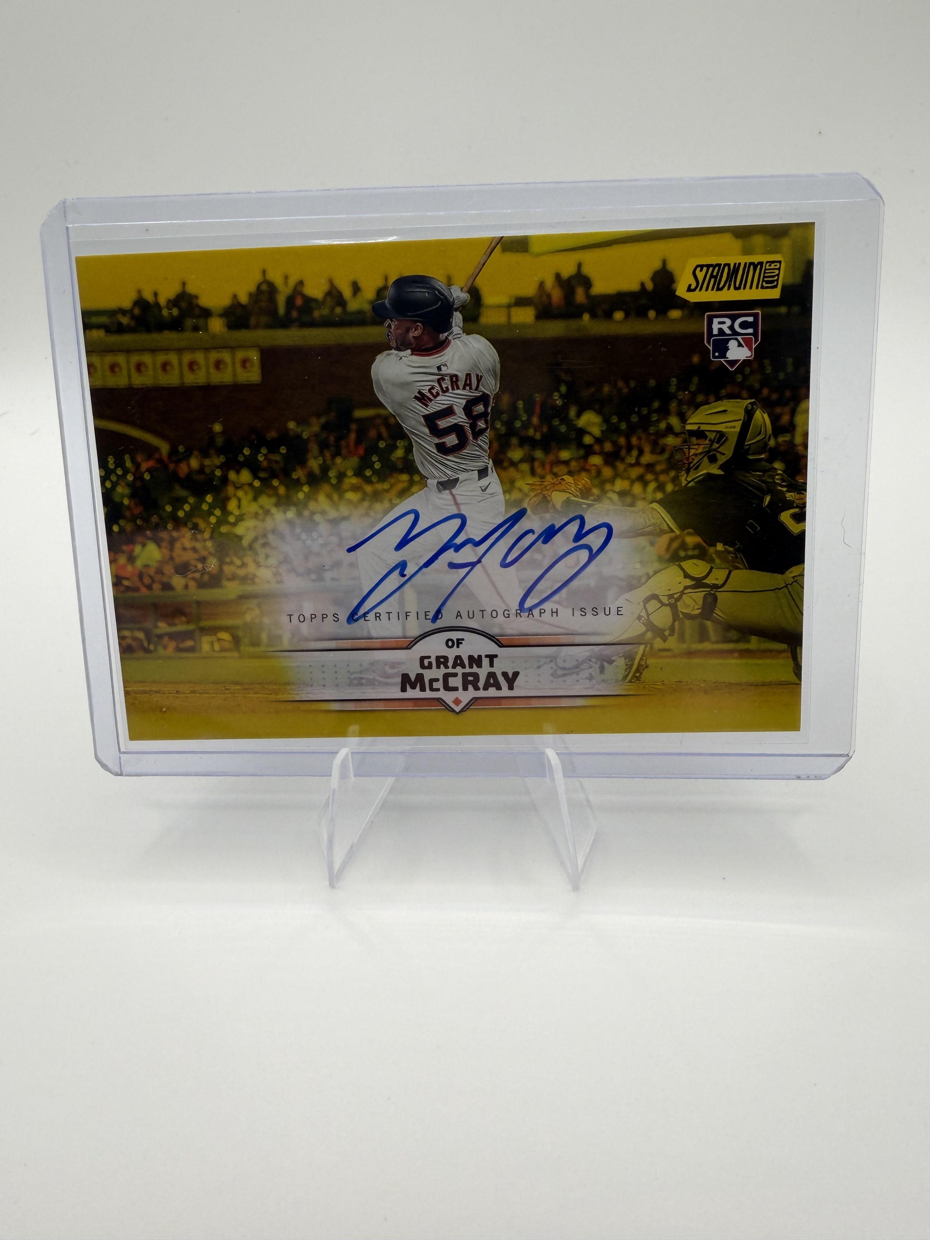 2025 Stadium Club Grant McCray Auto #SCBA-GM Giants Yellow Rookie Autograph