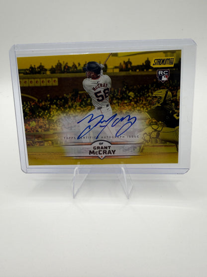 2025 Stadium Club Grant McCray Auto #SCBA-GM Giants Yellow Rookie Autograph