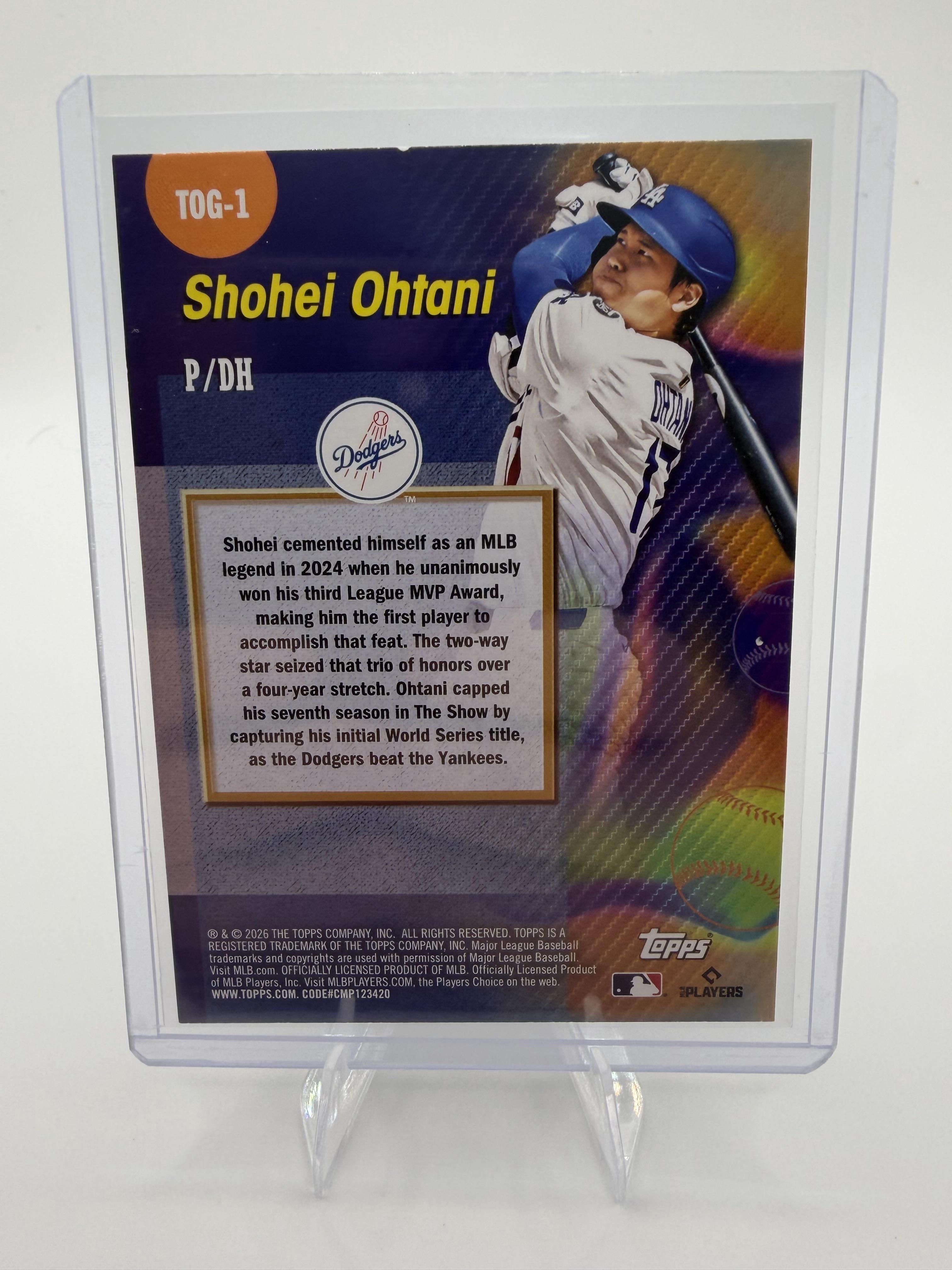 2026 Topps Shohei Ohtani Titans of the Game #TOG-1 Dodgers Baseball Card
