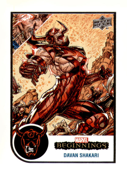 2022 Upper Deck Marvel Beginnings Volume 2, Series 1 Davan Shakari Card