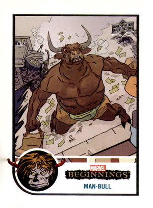 2022 Upper Deck Marvel Beginnings Volume 2, Series 1 Man-Bull Card