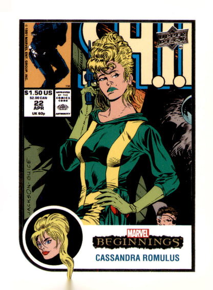 2022 Upper Deck Marvel Beginnings Volume 2, Series 1 Cassandra Romulus Card