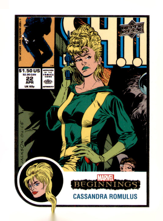 2022 Upper Deck Marvel Beginnings Volume 2, Series 1 Cassandra Romulus Card