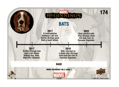 2022 Upper Deck Marvel Beginnings Volume 2, Series 1 Bats Card