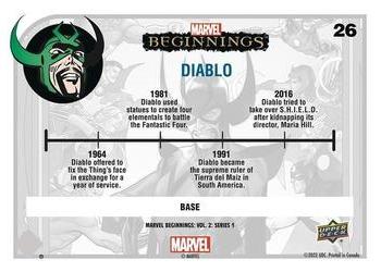 2022 Upper Deck  Marvel Beginnings Volume 2, Series 1 Diablo Card
