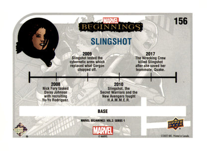 2022 Upper Deck Marvel Beginnings Volume 2, Series 1 Slingshot Card Blue Border