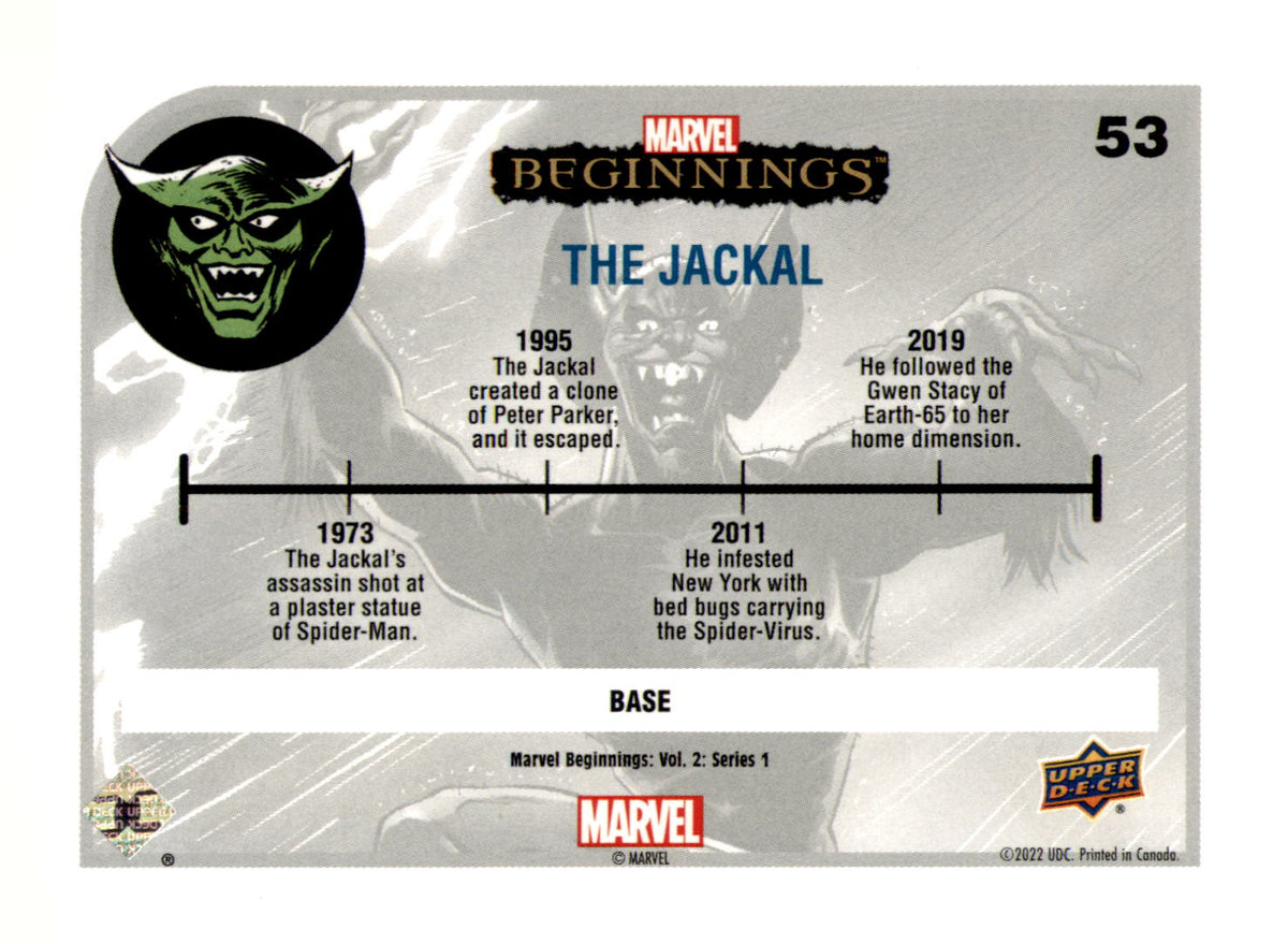 2022 Upper Deck Marvel Beginnings Volume 2, Series 1 The Jackal Card