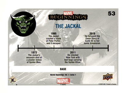 2022 Upper Deck Marvel Beginnings Volume 2, Series 1 The Jackal Card