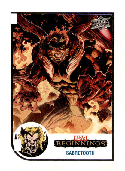 2022 Upper Deck  Marvel Beginnings Volume 2, Series 1 Sabretooth Card