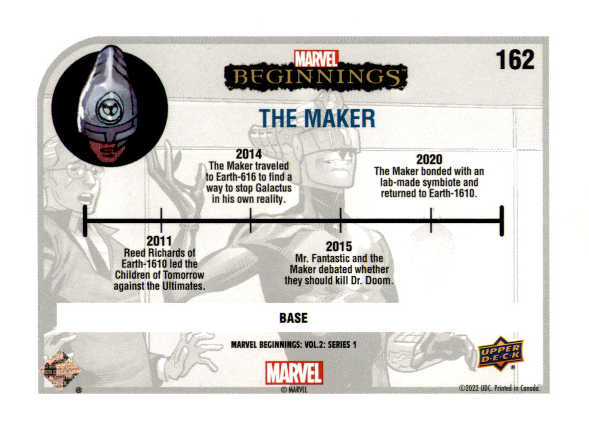 2022 Upper Deck  Marvel Beginnings Volume 2, Series 1 The Maker Card