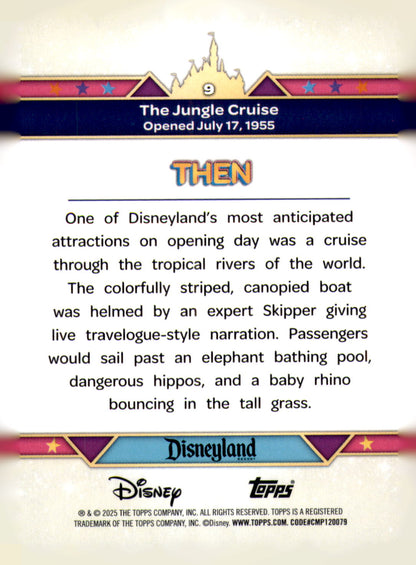 2025 Topps Disneyland 70th Anniversary The Jungle Cruise Then & Now #9 Disney