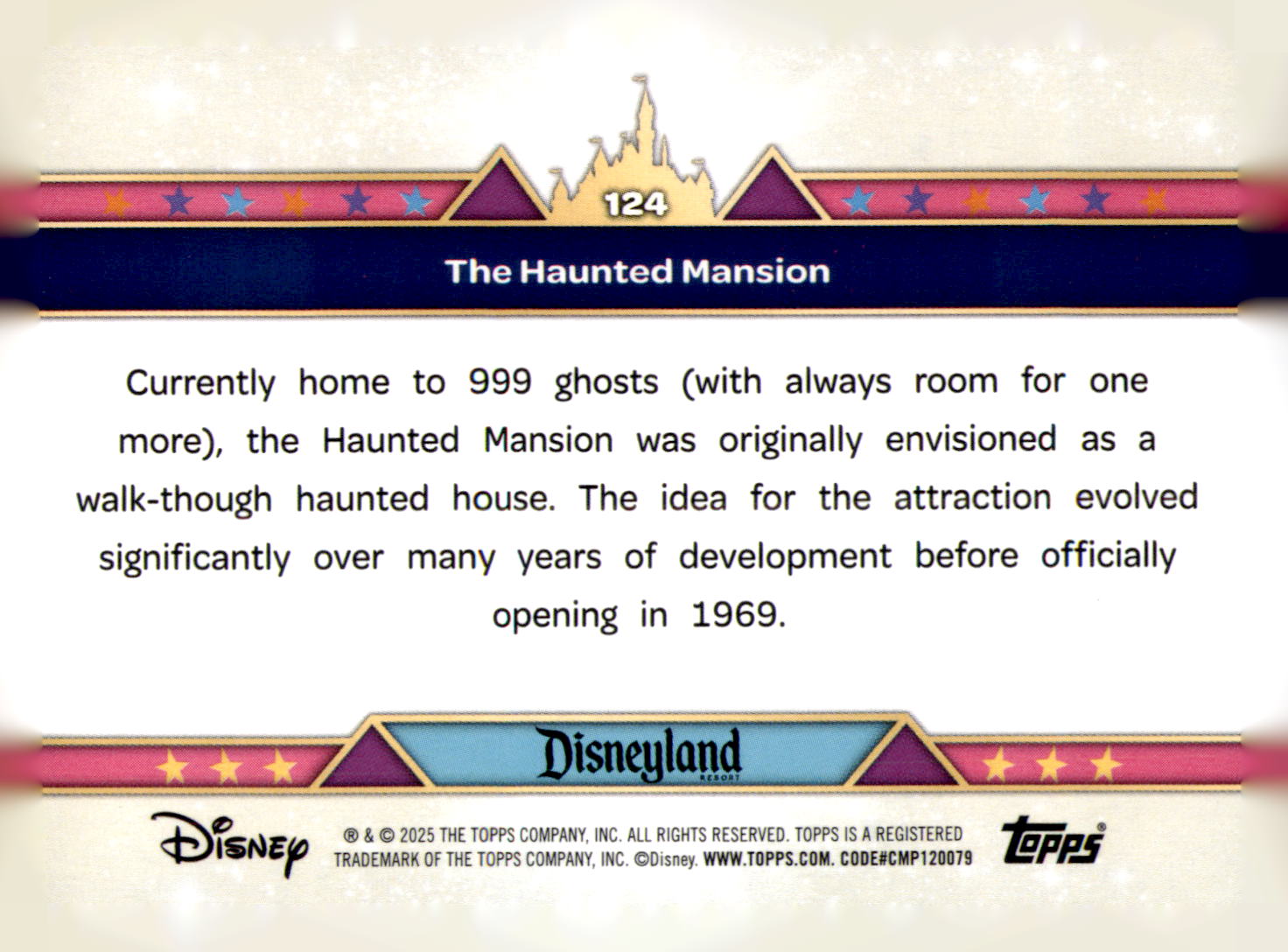 2025 Topps Disneyland 70th Anniversary The Haunted Mansion Card