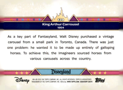 2025 Topps Disneyland 70th Anniversary King Arthur Carrousel Card